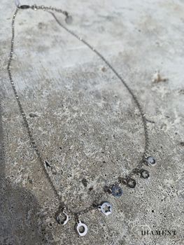 Naszyjnik srebrny gwiazdki w kółkach DallAcqua Incanto naszyjnik gwiazd naszyjniki celebrytki srebrne naszyjniki (4).JPG